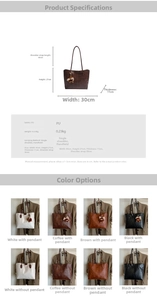 Tableau des tailles et options de couleurs pour le sac à bandoulière en cuir PU rétro