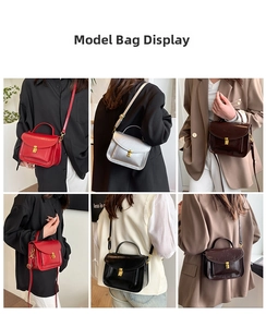 Vues multiples montrant les options de style du sac messager rétro en quatre couleurs