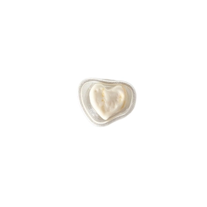 Support de téléphone extensible en forme de cœur blanc avec base transparente chic