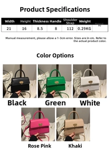 Detaillierte Größentabelle und Spezifikationen für die Retro-PU-Lederhandtasche