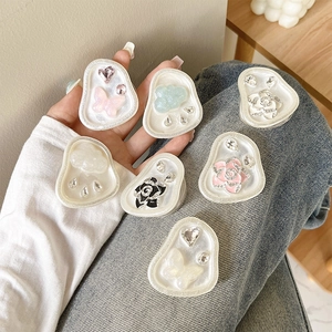 Rhinestone Flower Butterfly Cloud Phone Grip Griptok Retractable Stand Resin Artificial Pearl Accessory For Smartphones