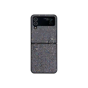 Sparkly glitter fold phone case for Samsung Galaxy Z Flip series with metal ring attachment