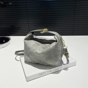 Vintage Women Crossbody Bag Frosted Texture Half Moon Handbag Adjustable Strap Chic Small Shoulder Purse Minimalist