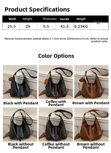 Spécifications de taille et détails du matériau du sac cabas minimaliste en cuir PU