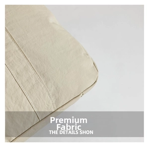Macro detail of high-quality nylon fabric with reinforced double-stitch sewing