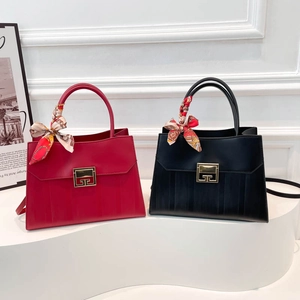 Borsa A Mano Da Donna In Pelle PU Con Sciarpa Di Raso Elegante Borsa A Tracolla Tinta Unita Per Matrimonio