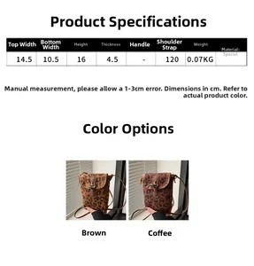 Detailed size specifications for leopard print suede crossbody mini phone bag