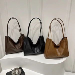 Sac Fourre-Tout Femme Grande Capacité Cuir PU Sac À Épaule Minimaliste Sac À Main Décontracté Mode Coréenne