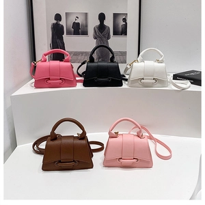 Women Mini Handbag Lychee Pattern PU Leather Crossbody Bag Trendy Korean Style Fashionable Small Purse