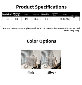Size chart showing 18x19x8.5cm dimensions for the floral butterfly print crossbody bag