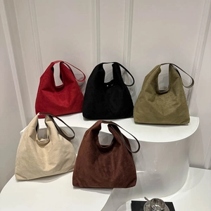 Sac À Épaule Femme En Similicuir Suédé Grande Capacité Hobo Rétro Cabas Minimaliste Fourre-Tout Fermoir Magnétique