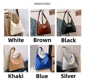 Borsa tote minimalista in pelle disponibile in sei colori con dettaglio in metallo