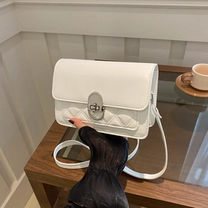 Sac à Épaule en Cuir PU pour Femmes Avec Motif de Losange Matelassé Élégant Petit Sac Carré Bandoulière pour Usage Quotidien Sac à Main pour Femme
