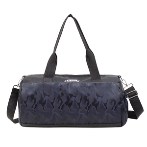 Large camouflage duffel bag for travel and fitness with adjustable shoulder straps