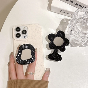 Support Téléphone Avec Miroir Support Extensible Fixation Rétractable Pour Cellulaire Esthétique Tache Encre Plastique