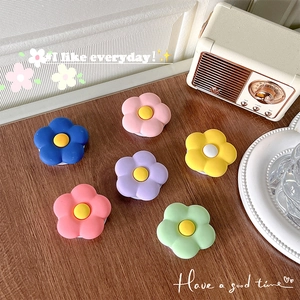 3D Flower Phone Grip Stand Matte Plastic Expandable Socket Macaron Colors Cute Mobile Bracket