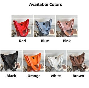 Nylon hobo cross-body bag collection available in seven vibrant colors for daily casual use
