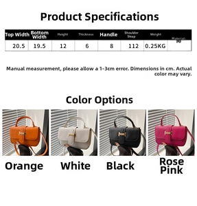 Specifiche dettagliate sulle dimensioni per la mini borsa a tracolla con fibbia ad H