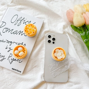 Creative dim sum dumpling and shumai style retractable air cushion phone grip stand