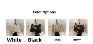 Minimalist square underarm bag in white, black, khaki, and brown color options