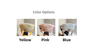 Options de couleurs de sacs bananes en toile à rayures verticales en jaune rose et bleu