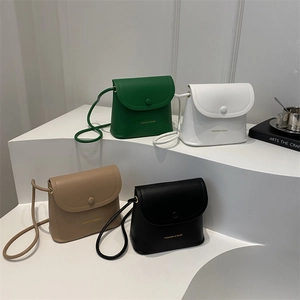 Minimalist leather bucket crossbody bags for women in four versatile matte colors