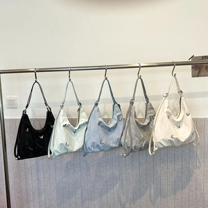 Sac À Main Hobo Papillon Ruched Grande Capacité Plissé Cuir PU Chic Y2K Sac Fourre-Tout Pour Femmes
