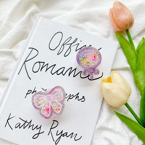 Glitter butterfly and lollipop phone grip socket set with sparkling sequins