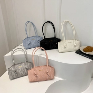 Sac Bandoulière Femme En Similicuir Plissé Sac Sous Les Aisselles À Sangle Nouée Sac À Épaule Minimaliste Chic