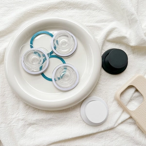 DIY magnetic phone socket kit with transparent acrylic panels and foldable bases