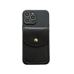 Étui de téléphone en cuir avec bandoulière, porte-cartes à bouton pour iPhone