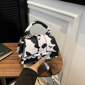 Women Mini Crossbody Bag Animal Print PU Leather Handbag Fashionable Square Shoulder Bag For Daily Casual Streetwear