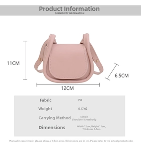 Specifiche dettagliate sulle dimensioni per la mini borsa a sella rosa in similpelle