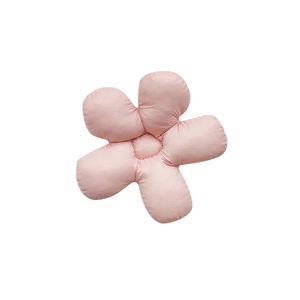 Support de téléphone en peluche rose en forme de fleur avec pétales 3D doux