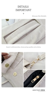 Close-up of marble texture surface, gold magnetic buckle and zipper on women's tote bag