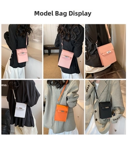 Mini multi-color crossbody phone bag featuring a metal buckle and stylish shoulder strap