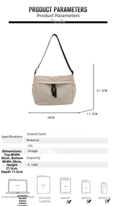 Spécifications de taille détaillées du sac Oxford léger avec capacité iPad mini