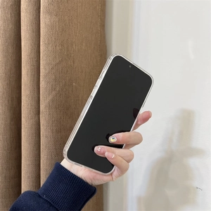 Clear protective TPU phone case for iPhone featuring a slim transparent full-wrap design