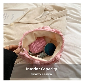 Detailed view of the cloud bubble tote bag interior showing large storage capacity