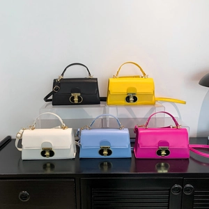 Petit Sac Bandoulière Carré Pour Femme Sac À Main En Cuir PU Avec Boucle Métallique Sac À Épaule Mode Minimaliste