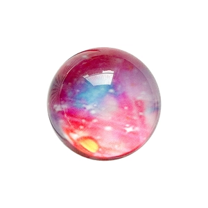 Nebula galaxy glass crystal ball phone grip stand with colorful starry sky pattern