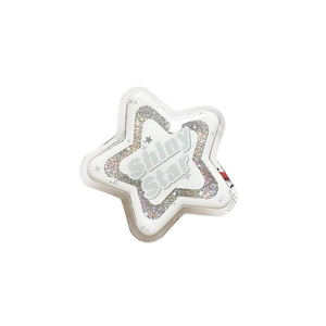 Star-shaped glitter phone socket grip with Shiny Star print on white background