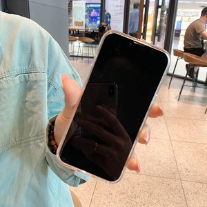 Clear silicone case for iPhone 16 Pro Max featuring a sleek transparent protective design