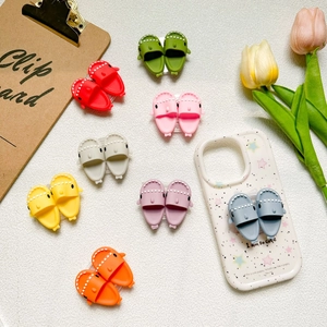 Cartoon Shark Slipper Phone Grip Stand Silicone Expandable Adhesive Desk Support Cute Cellphone Accessory