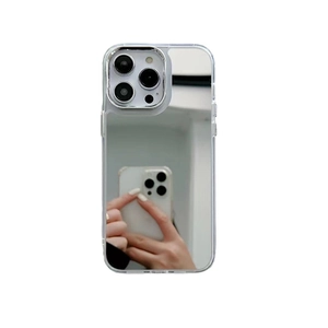Slim mirror back case for iPhone with a clear protective TPU bumper for 17 Pro Max