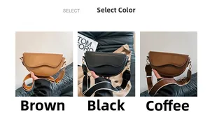 Trois sacs besaces en cuir en marron, noir et café avec bandoulières tissées