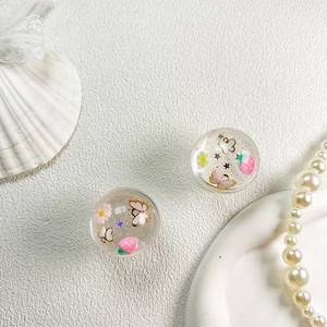 Sparkling ins-style strawberry and butterfly glitter resin phone grip accessory