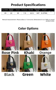 Gedetailleerde maattabel en 6-kleurendisplay voor deze chique geplooide PU-crossbodytas