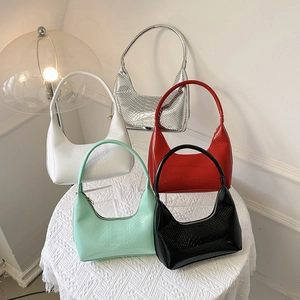 Borsa Sottobraccio Hobo Da Donna Pelle PU Cocodrillo Serpente Goffrato Chic Moda Minimalista Retrò Estate Spalla Mezzaluna