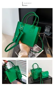 Detail of green quilted crossbody bag with golden hardware and matching coin purse